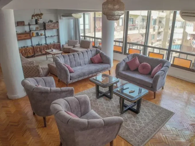 Furnished apartment on Taha Hussein Street